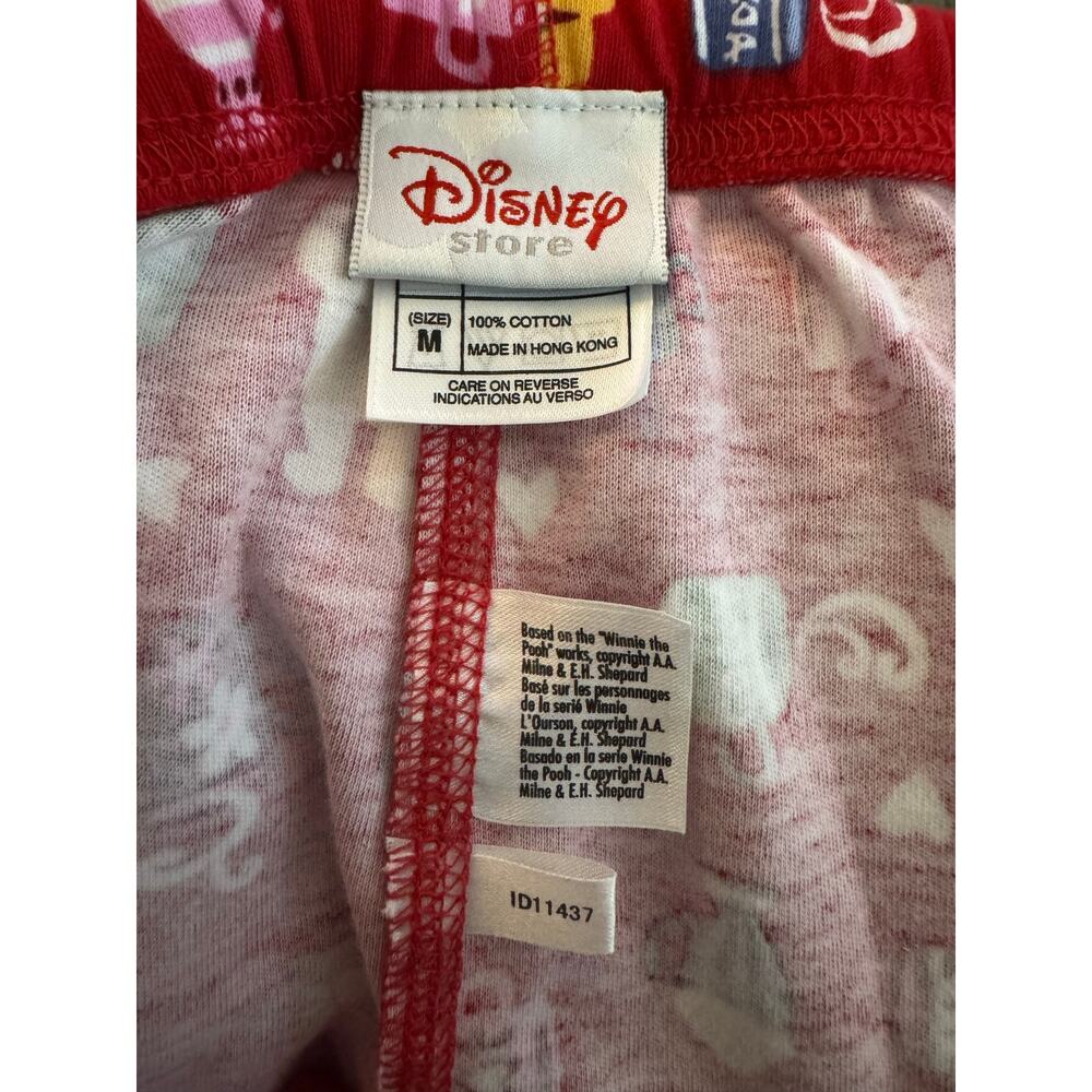 NOS NWT VTG 90s Disney Store Winnie The Pooh “Pooh Cocoa” Pajama Set Medium Red - Picture 7 of 15